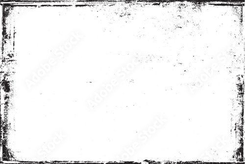 Distressed Grunge Frame Border Black White Texture Overlay
