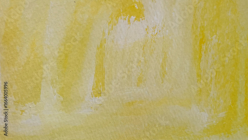Yellow watercolor texture background, hand painted background material with watercolor, analog material with brushstroke texture, banner