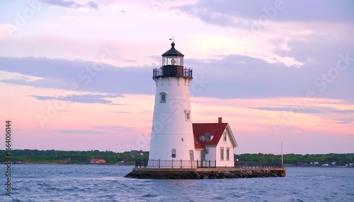 Wallpaper Mural Lighthouse at sunset over water (3) Torontodigital.ca