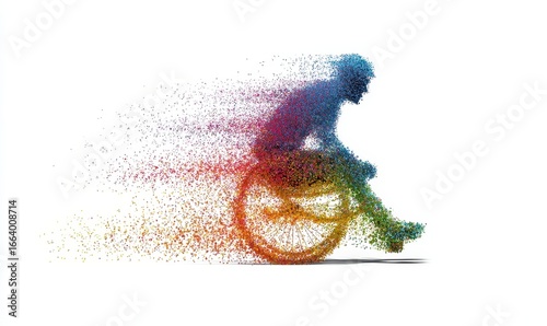 Dynamic Motion of Wheelchair User Art