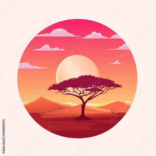 African tree drawing PSD
1