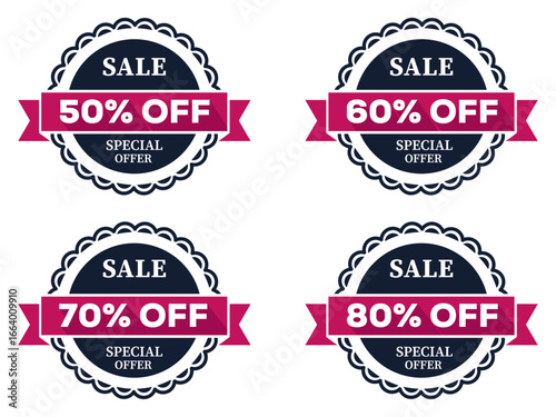 Free Trial Badges Seven Fourteen Thirty Sixty Days Promotional Labels