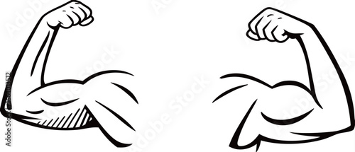 Biceps. Muscle icon. Gym logo. Vector 
