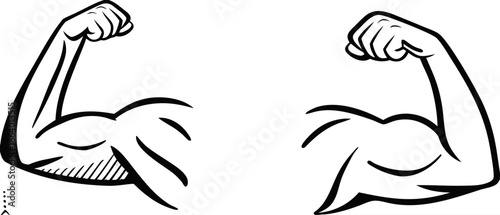 Biceps. Muscle icon. Gym logo. Vector 
