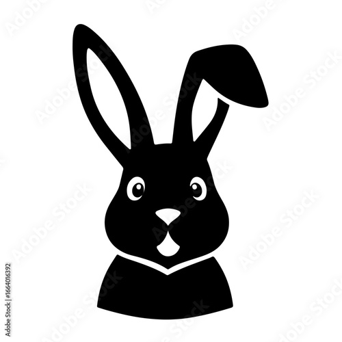 Surprised Rabbit Black and White Line Icon
A striking and expressive line icon of a surprised rabbit. This minimalist black and white illustration captures a bunny with wide eyes and a startled expres