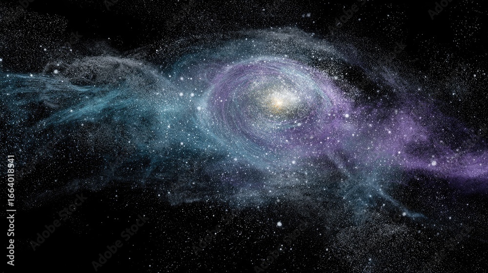 Fototapeta premium Spiral galaxy in deep space.