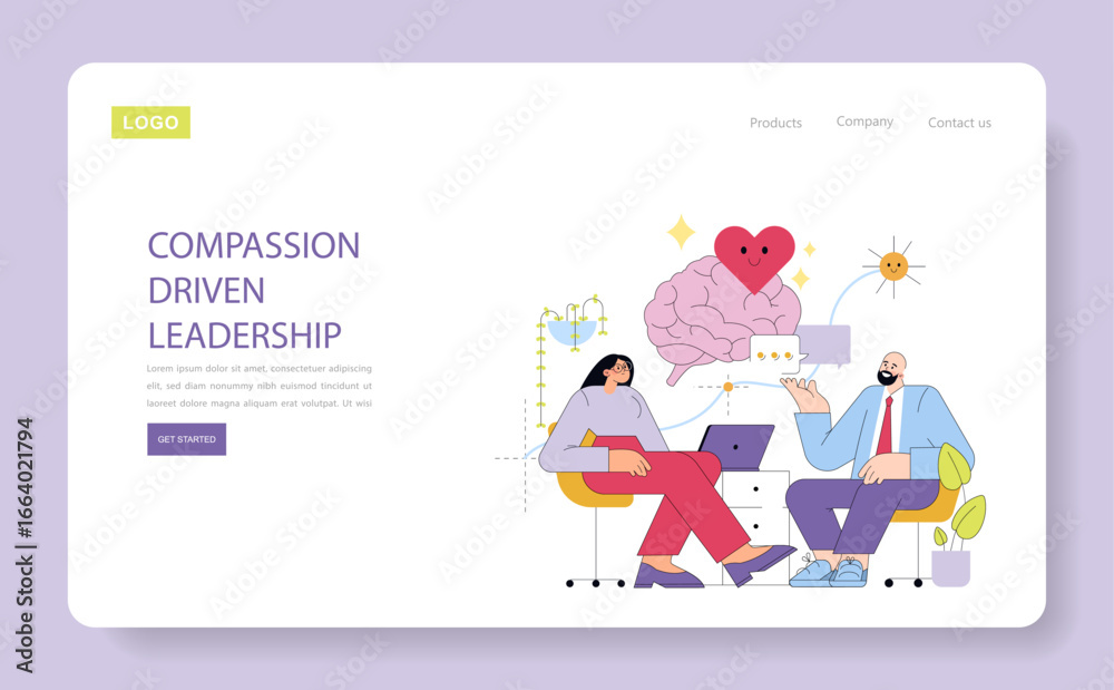 Compassion Driven Leadership Vector Illustration Compassion Driven Leadership Vector Illustration