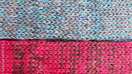 Knitted fabrics, warm knit fabrics, banner, knitted textile backgrounds