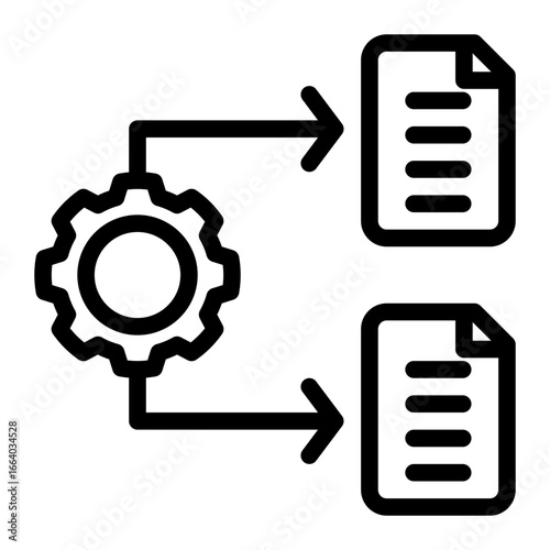 Link Data Synchronization Merge Outline Icon