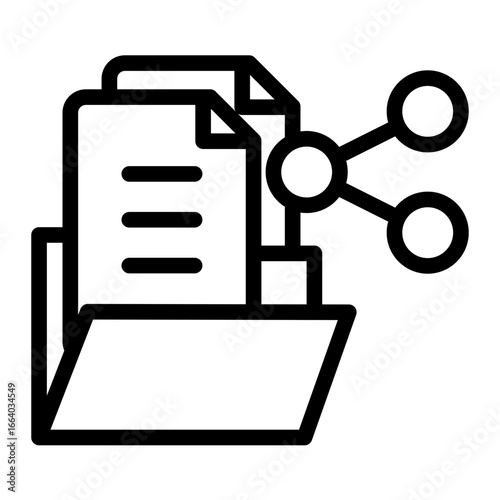 Share Transfer Distribution Outline Icon