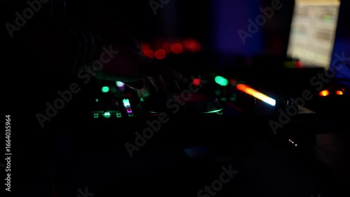 dj mixer at the party