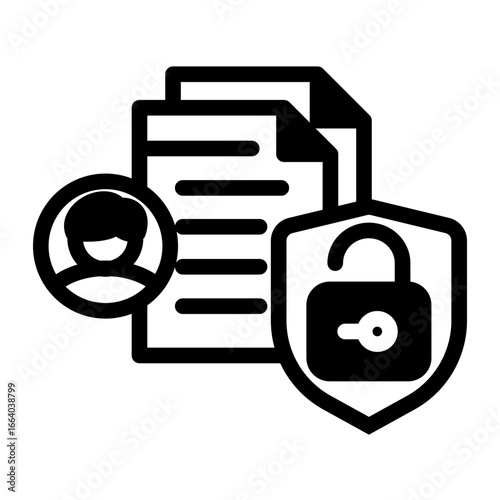 Lock Data Privacy Protection (Mixed Icon Style)
