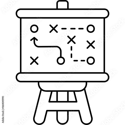 Line Art Strategy Plan Icon