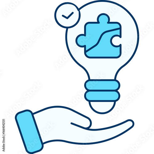Blue Solution Finder Icon
