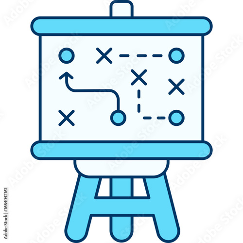 Blue Strategy Plan Icon