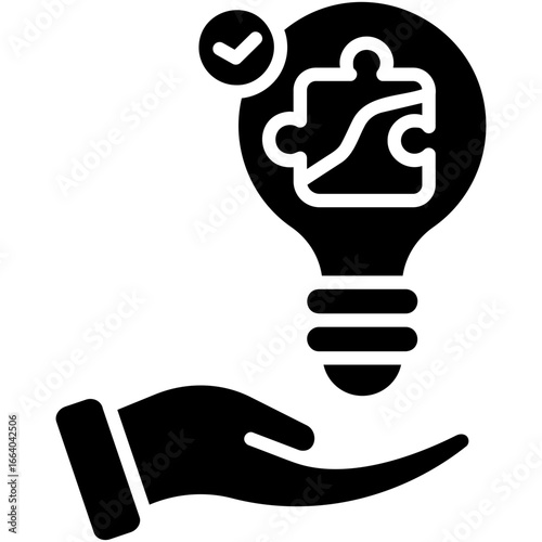 Solid Black Solution Finder Icon