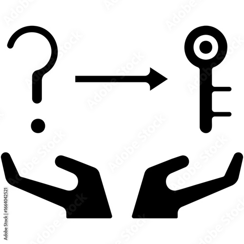 Solid Black Problem Solver Icon