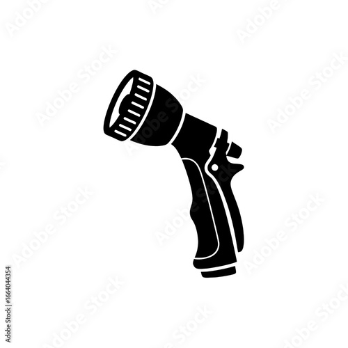 Garden Hose Spray Nozzle, a Simple Silhouetted Icon
