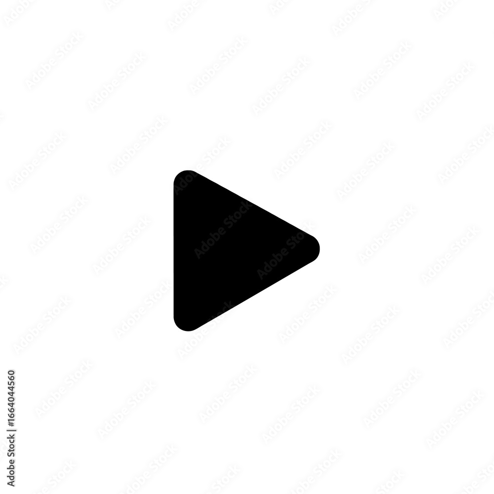 Play Button, a Simple Silhouetted Icon Play Button, a Simple Silhouetted Icon
