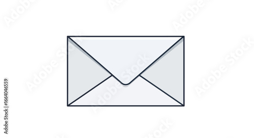 Minimalist Envelope Icon with Clean Lines, Symbolizing Communication and Delivery in Simple Style