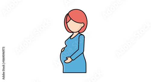 Illustration representing pregnancy and maternal wellness with a cute design style