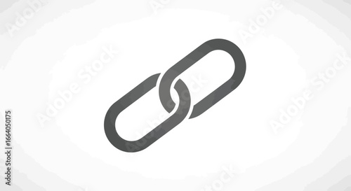 Minimalistic chain link graphic featuring interlocking elliptical forms in grayscale