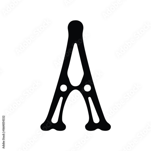 Eiffel tower silhouette abstract design symbol landmark iconic french parisian structure silhouette