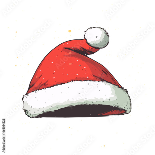 santa hat, dress up, christmas, festival, vector, transparent background, red, celebration, isolated, xmas, winter, cap, hat, decoration, december, season