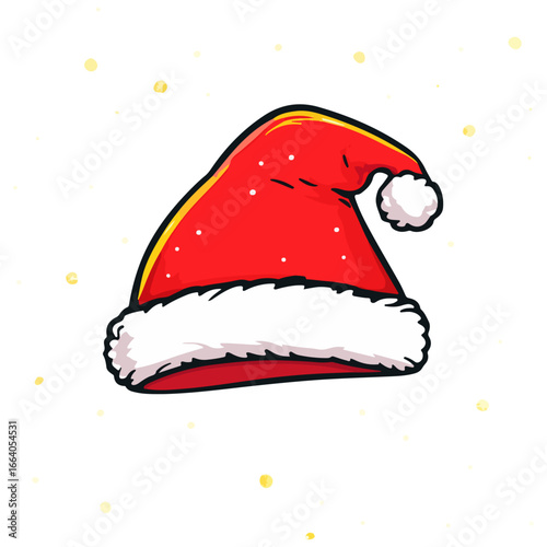 santa hat, dress up, christmas, festival, vector, transparent background, red, celebration, isolated, xmas, winter, cap, hat, decoration, december, season