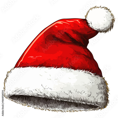 santa hat, dress up, christmas, festival, vector, transparent background, red, celebration, isolated, xmas, winter, cap, hat, decoration, december, season