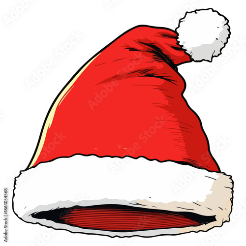 santa hat, dress up, christmas, festival, vector, transparent background, red, celebration, isolated, xmas, winter, cap, hat, decoration, december, season