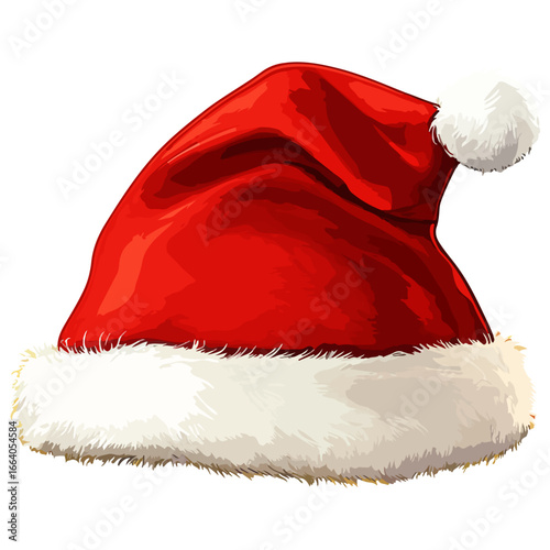 santa hat, dress up, christmas, festival, vector, transparent background, red, celebration, isolated, xmas, winter, cap, hat, decoration, december, season