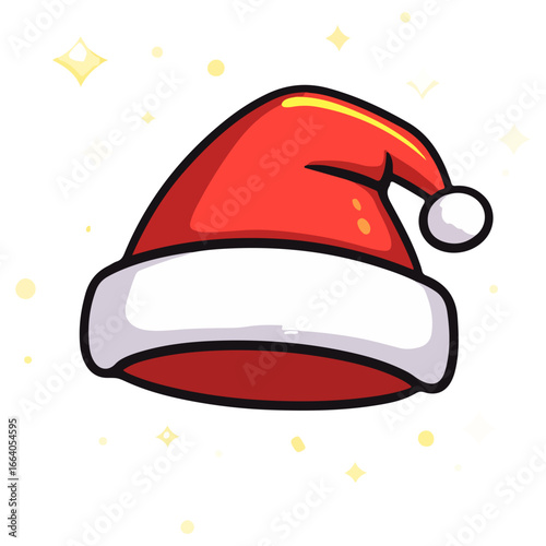 santa hat, dress up, christmas, festival, vector, transparent background, red, celebration, isolated, xmas, winter, cap, hat, decoration, december, season