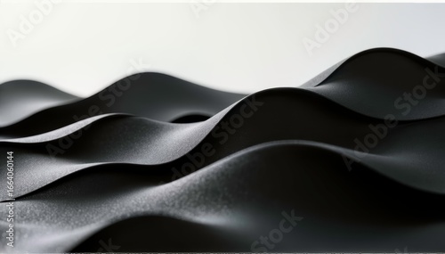 The artistic lines of black silk ribbons