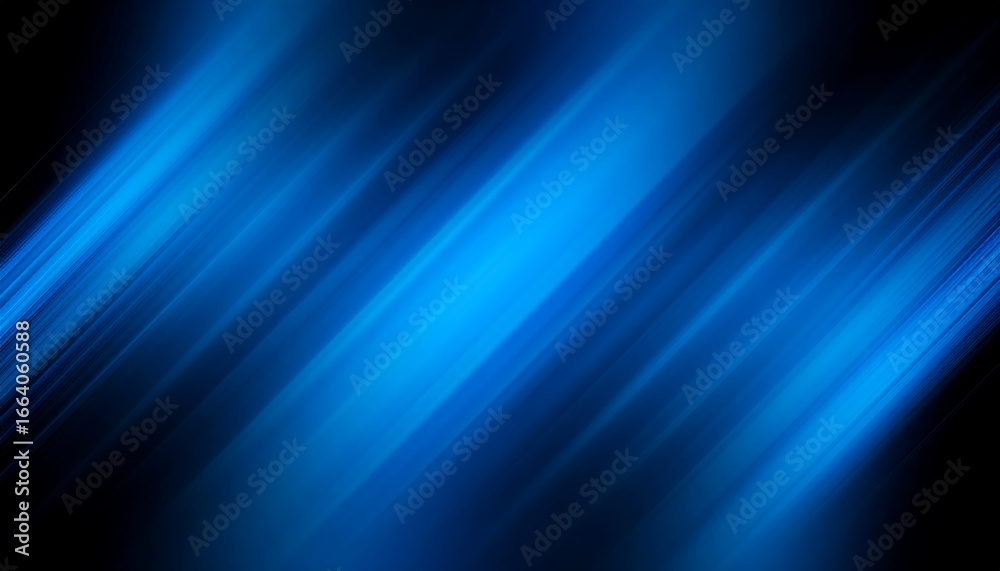 Fototapeta premium Abstract diagonal streaks of bright blue on dark background