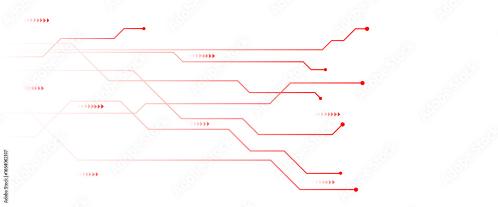 Naklejka premium Vectors Abstract connecting red lines and dots. Social networking, network connection and global communication technology background