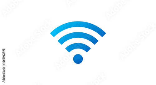 Ícone de Sinal Wi-Fi Isolado em Fundo Branco