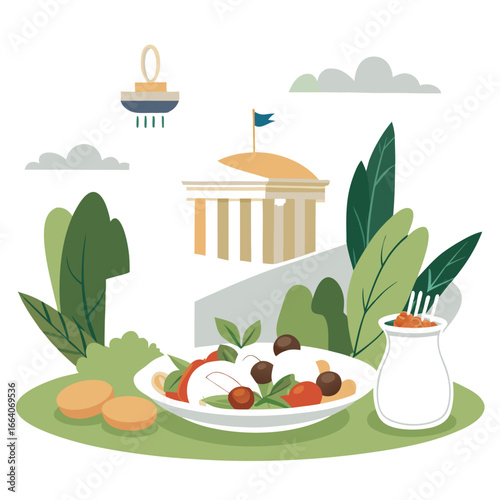 vector illustration of a kitchen