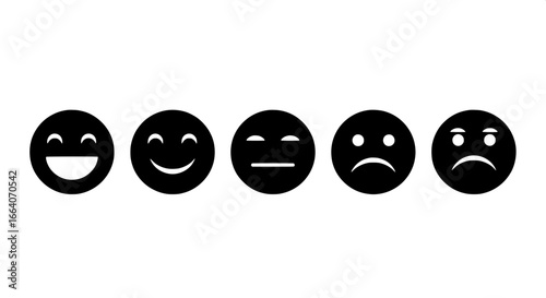 Emoticon Set A Visual Guide to Expressing Feelings and Moods in Simple Icons