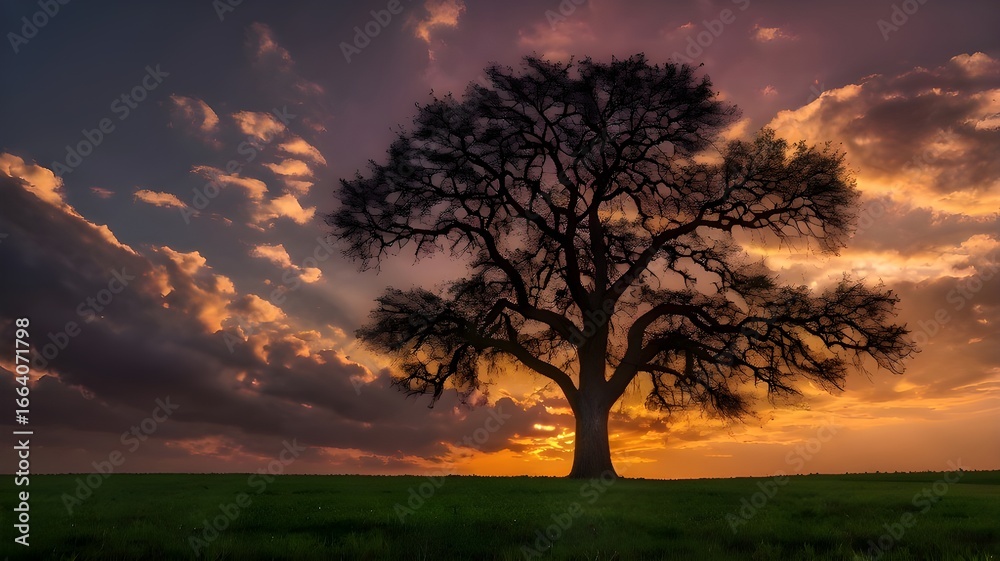 Obraz premium sunset in the forest