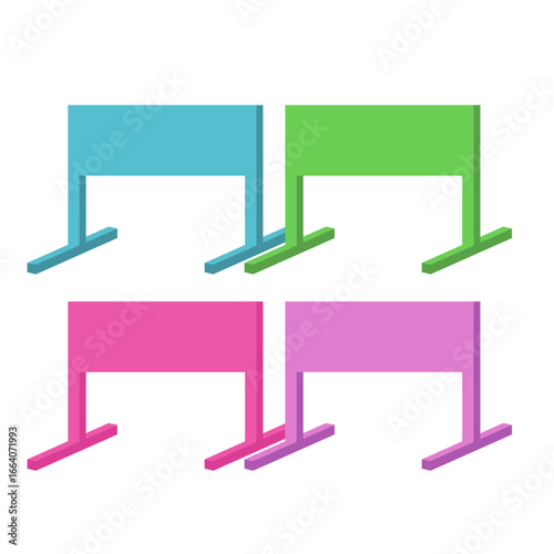 colorful hurdle