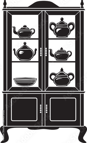China Cabinet icon clean simple silhouette