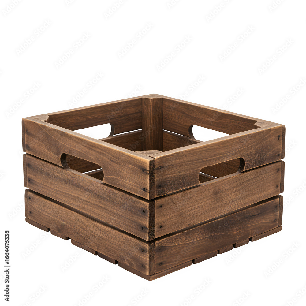Wooden Crate Box Isolated on White or Transparent Background Wooden Crate Box Isolated on White or Transparent Background