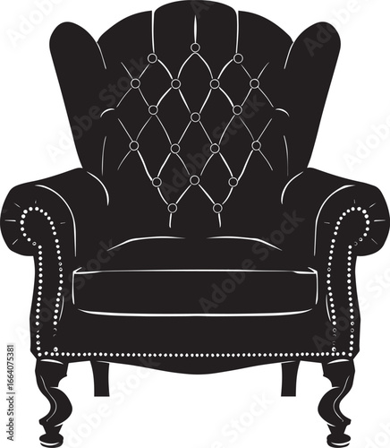 Armchair icon clean simple