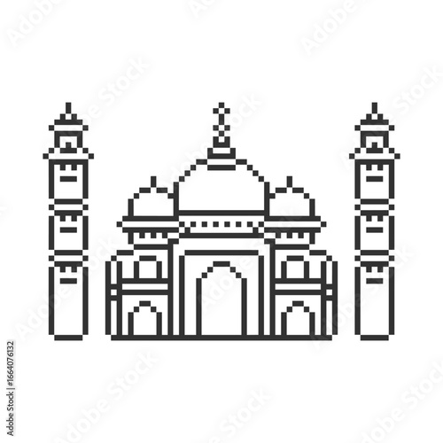 India taj mahal pixel art