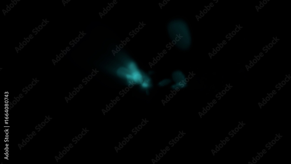 Obraz premium Mysterious glowing ethereal particles drift in dark abstract space, creating a mystical ambiance