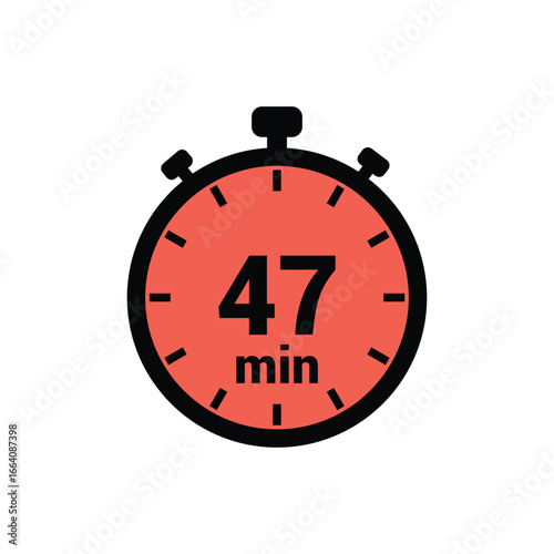 min 47 time icon vector design illustration background
