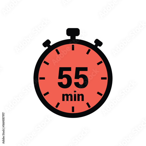 min 55 time icon vector design illustration background
