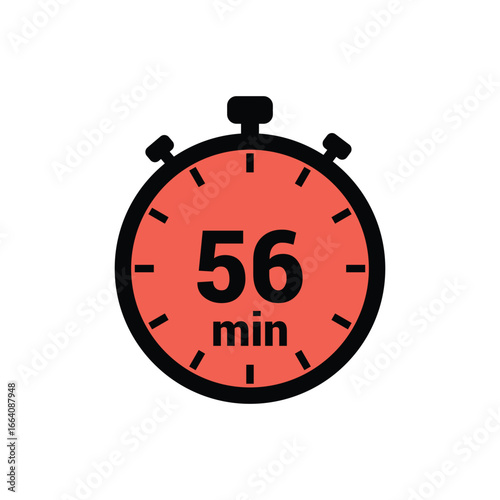 min 56 time icon vector design illustration background
