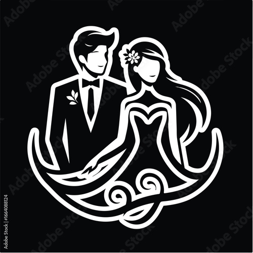 logo bride and groom